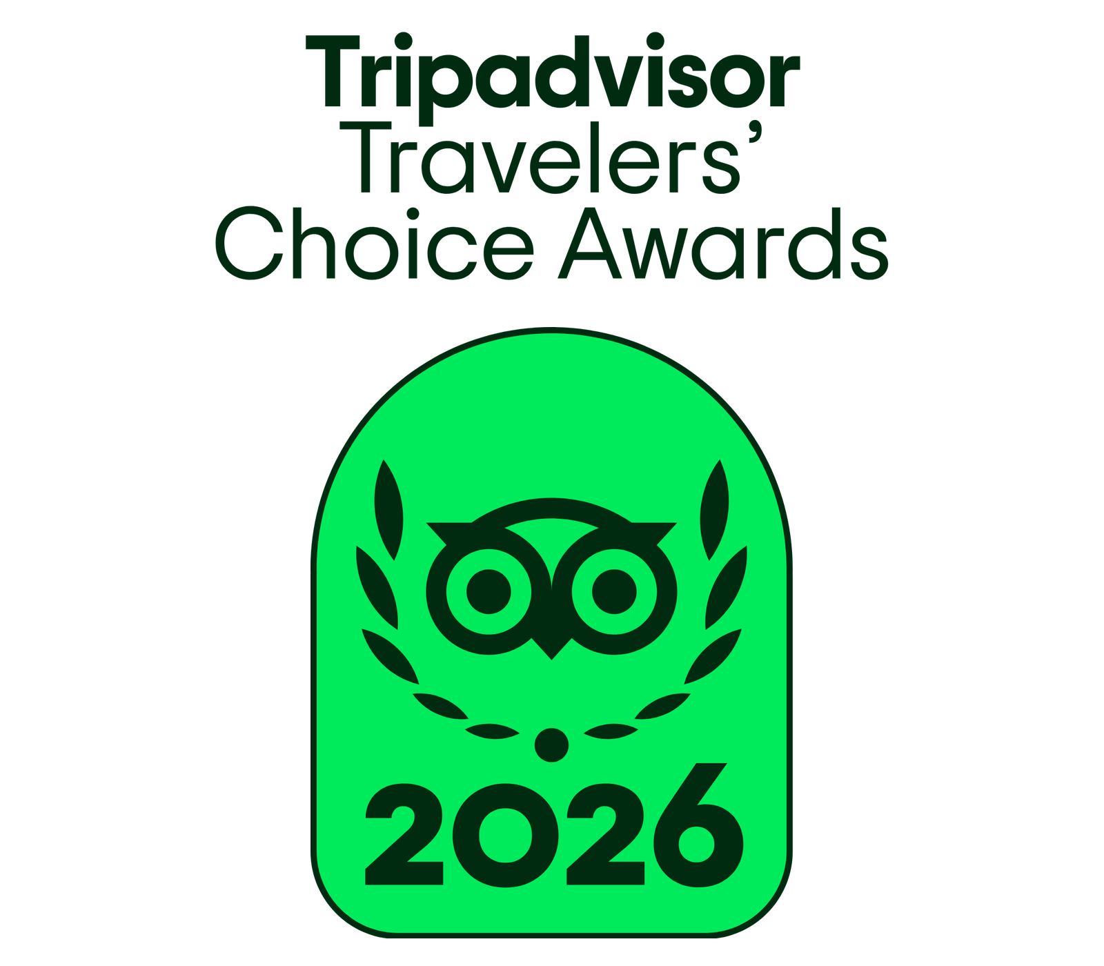 Tripadvisor Travelers' Choice Awards 2026 badge