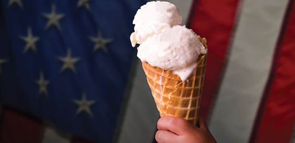 Ice Cream and American Flag