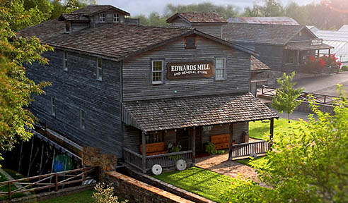 A sample of the various gifts purchasable at the mill and general store including mixes and jellies.